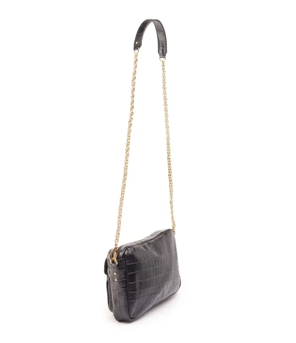 Sac Big Charly Cuir Embossé Croco Noir, Collaboration Lulli X Claris Virot 3