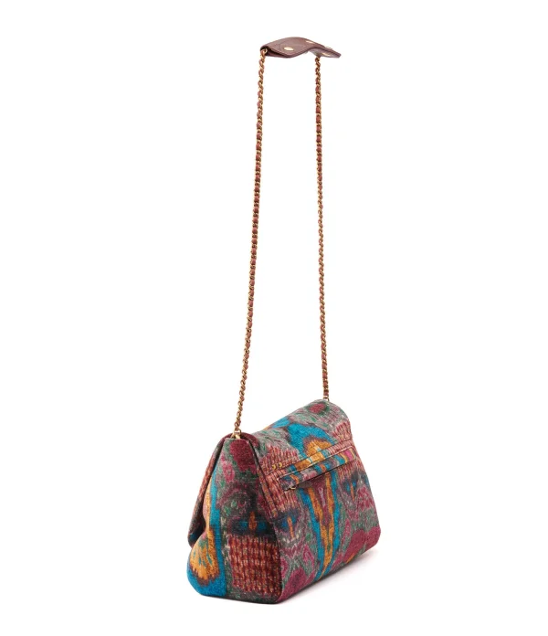 JEROME DREYFUSS Sac Lulu M Velours Imprimé Ikat, Capsule Velours 3