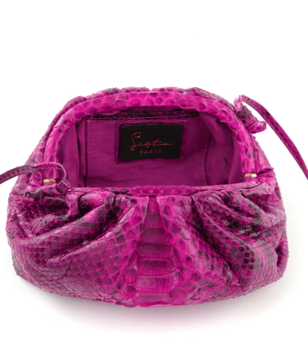 SISTA PARIS Sac Baby Uniq Cuir Souple Python Pink Devil 4