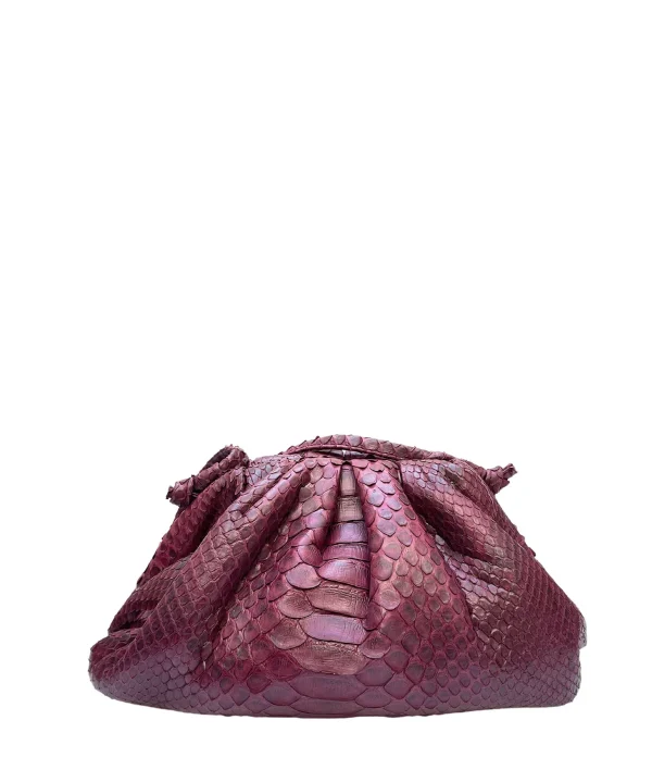 SISTA PARIS Sac Baby Uniq Cuir Souple Python Grenade 1