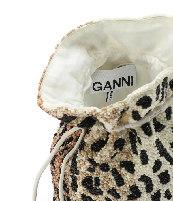 GANNI Sac Bourse Perles Léopard 6