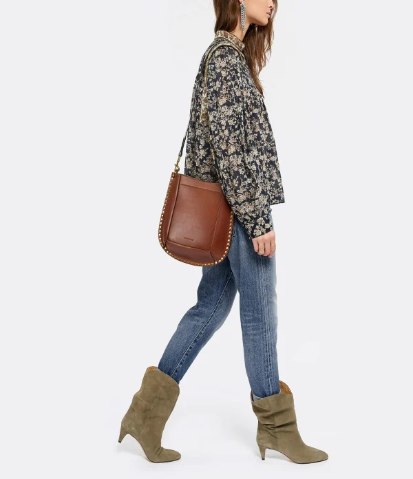 ISABEL MARANT Sac Oskan Cuir Cognac 8