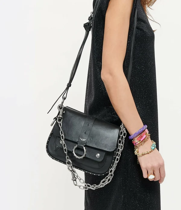 Sac Kate Cuir Noir, Collaboration Zadig & Voltaire X Kate Moss De Qualité 8