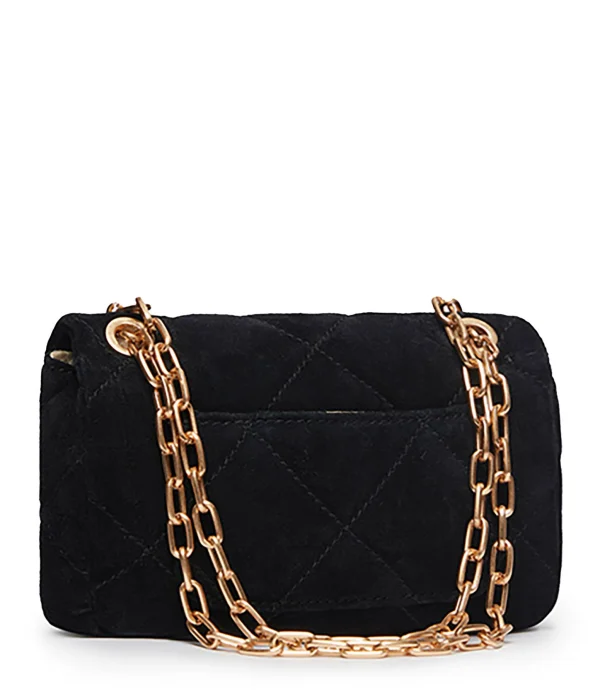 magasin en ligne france VANESSA BRUNO Sac Nano Moon Cuir Suédé Noir 4