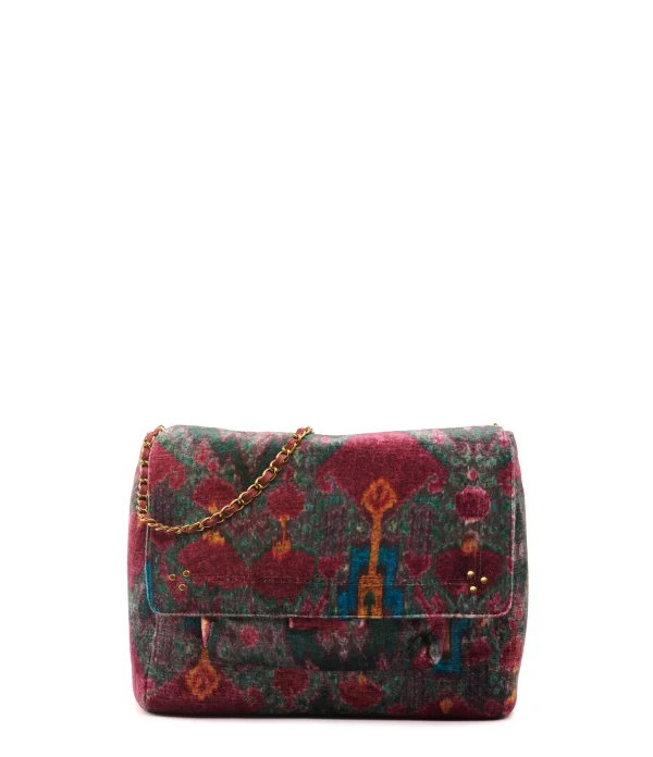 fashion pas cher JEROME DREYFUSS Sac Lulu S Velours Imprimé Ikat, Capsule Velours 1