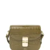 A.P.C. Sac Grace Mini Cuir Embossé Croco Olive 25