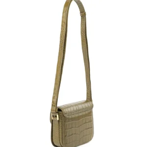 A.P.C. Sac Grace Mini Cuir Embossé Croco Olive 10