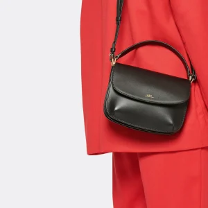 A.P.C. Sac Sarah Épaule Sangle Mini Cuir Noir 16