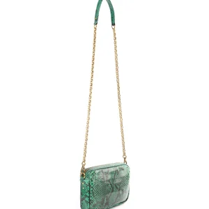 CLARIS VIROT Sac Charly Python Menthe pas cher en vente 10