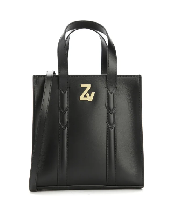 ZADIG & VOLTAIRE Sac ZV Initiale Le Small Cuir Noir marques pas cher 1