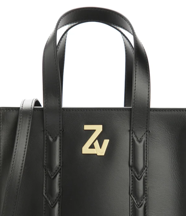 ZADIG & VOLTAIRE Sac ZV Initiale Le Small Cuir Noir marques pas cher 5