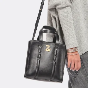 ZADIG & VOLTAIRE Sac ZV Initiale Le Small Cuir Noir marques pas cher 15