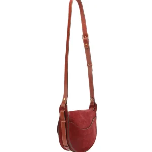 ISABEL MARANT Sac Botsy Cuir Suédé Rouge Foncé 10